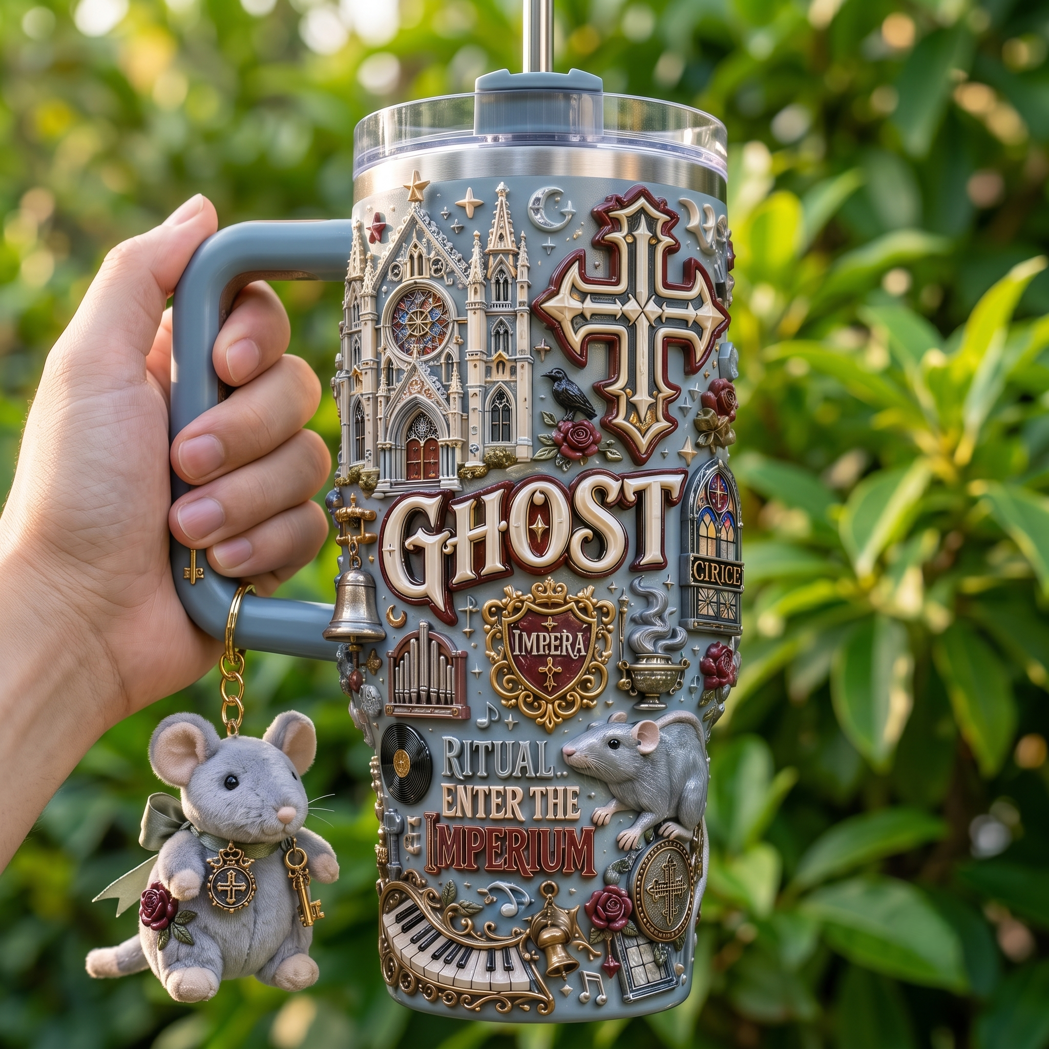 GHOST 40oz Tumbler With Handle HTTT